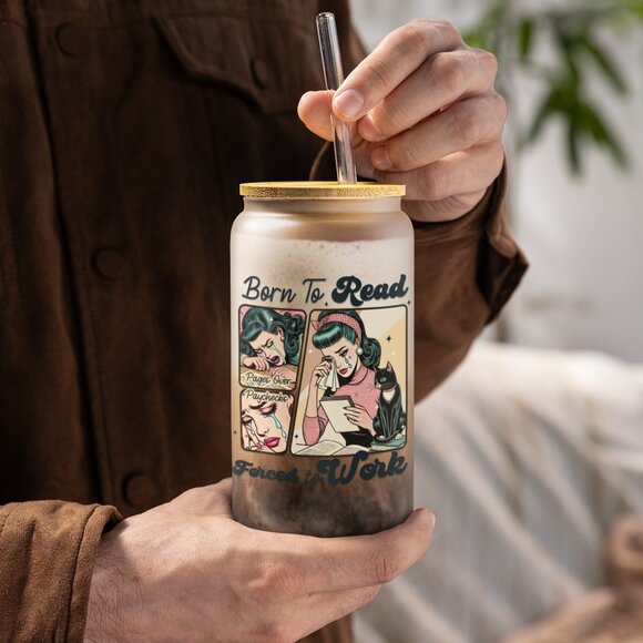 Born to Read Forced to Work, Book Lover Gift, Spicy Books, Dark Romance, Booktok - Picture 2 of 6